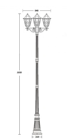 Наземный фонарь Oasis Light PETERSBURG lead GLASS 79810lGb 21 Bl