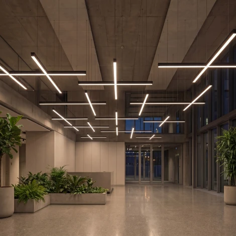 Светильник светодиодный X-образный 6500K Uniel ULO-N11X-12W/6500K IP40 BLACK