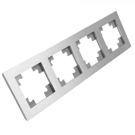 Рамка на 4 поста (серебро) Stekker Катрин 50023