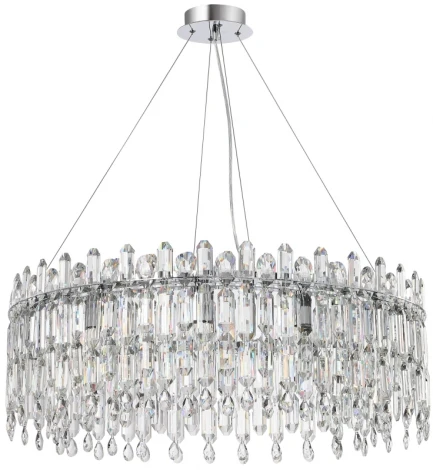 Подвесная люстра большая Legacy 2158/09/12P Stilfort (220V, хрусталь, подвески, на тросе, круглые)