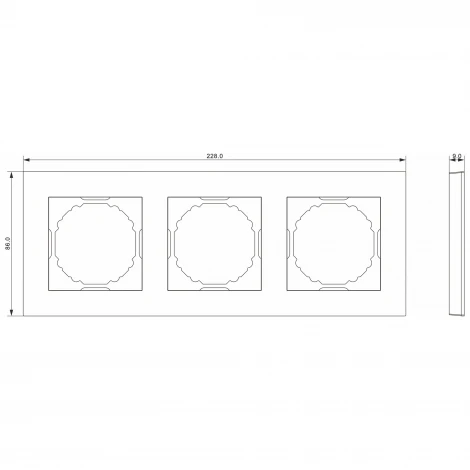 Рамка 3-я, мокко Donel A07 DE21353