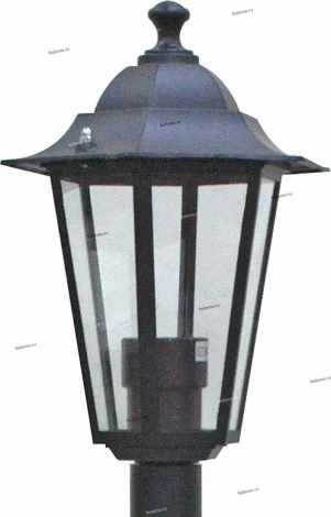 Столб уличный Horoz Erguvan, 1 плафон, черный с прозрачным