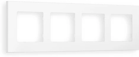 Рамка Ambrella Volt ALFA Qubi (Белый матовый) 4-ая AF250124