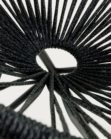 Кресло La Forma (ex Julia Grup) Samantha (Черный/ Сталь,Металл,Веревка)