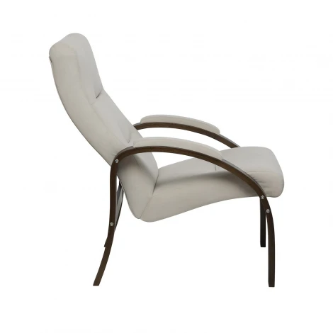 Кресло Leset Лион 4687206966628 Фанера,Береза,Шпон, Велюр, Бежевый, Орех