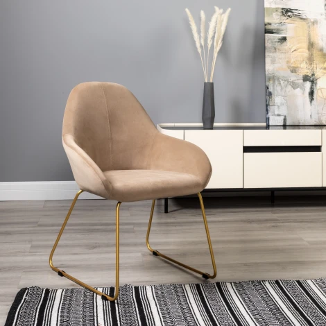 Кресло Kent Diag beige/Линк золото R-Home арт.410119134h_Diagbeige_золото_линк