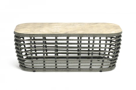 "Ницца" журнальный столик из искусственного ротанга, цвет серый 4SIS арт.УТ-00009384