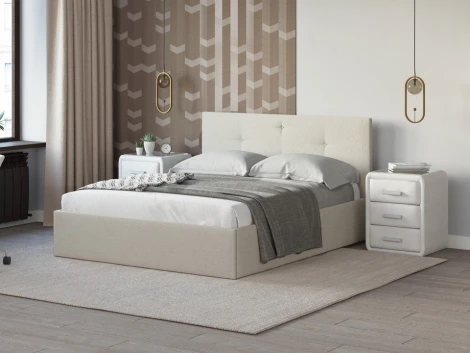 PROxSON Кровать Mono Plus (Ткань: Жаккард Tesla Мокко) 180x200