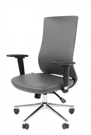 Офисное кресло Chairman 500LUX Россия экокожа cерый БП 7210652