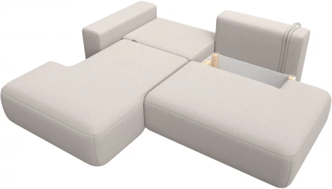 Диван угловой Лига-036 НПБ Модерн левый угол Лига Диванов (Замша) арт.127782L