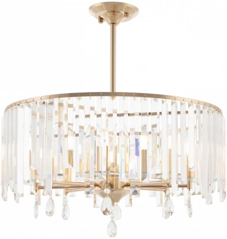 Подвесная люстра хрустальная на штанге Arte Milano Sorrento-2509 372509/8/250/590 GD (220V)