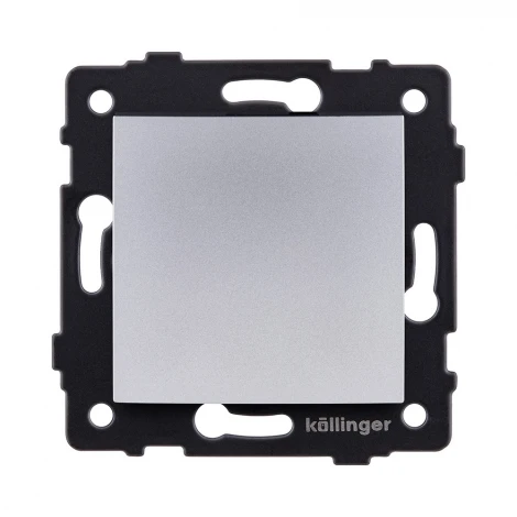 Выключатель кнопочный 1-клавишный 10А/250В изогнутый, серый Kollinger REA-R-005GY для Aspekt, Eleganz, Reflex