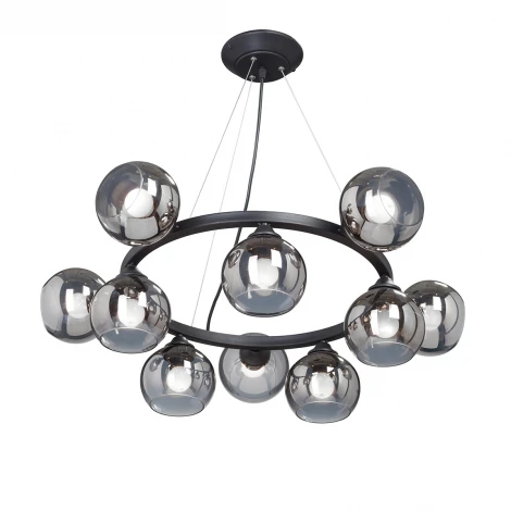 Подвесная люстра Vitaluce V4485-1/10S (220V, на тросе, шарики, круглые, кольцо)