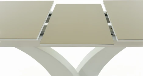 Стол Аврора Нотр Дам MODERNE стекло OPTIWHITE 1400(1800)*850, Капучино