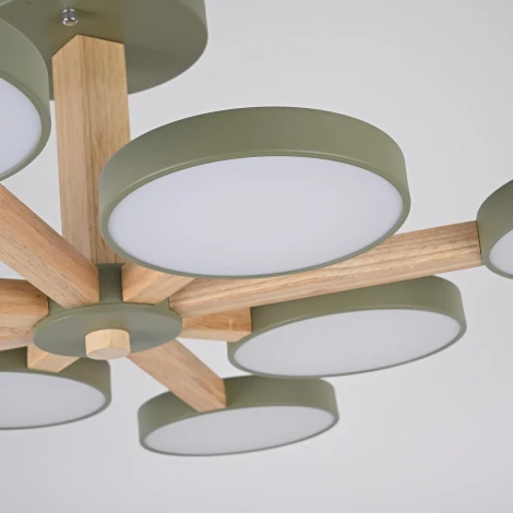 Потолочная люстра Wi-Fi на штанге Turna L8 Khaki By ImperiumLoft Turna-B01 (LED, 220V, голосовое управление, умный дом - Алиса)