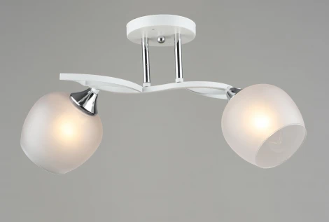 Потолочная люстра на штанге Мелодия Света SL1N SL3395-2 WT+CR 000066058