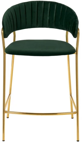 Стул полубарный Turin зеленый с золотыми ножками Bradex Home FR 0908