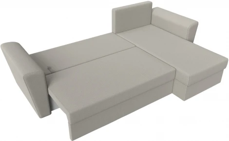 Диван угловой Амстердам Лайт правый угол (Бежевый/Рогожка) Лига Диванов арт.121167