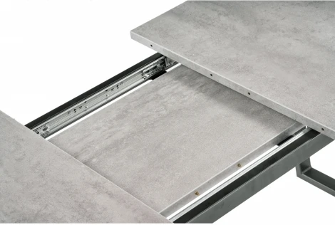 Стол раскладной Notta Лота Лофт 120 25 мм черный матовый / бетон 489617