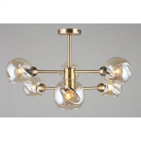 Потолочная люстра на штанге Omnilux 933 OML-93307-06 (220V, шарики)