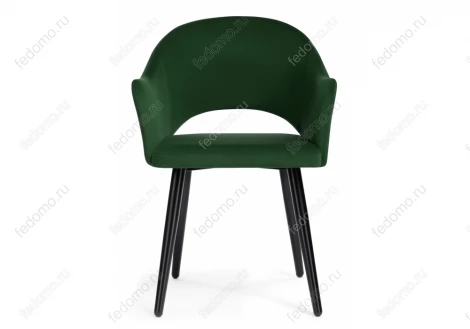 Стул Woodville на металлокаркасе Апри NEO confetti deep forest темно-зеленый / черный глянец 464181