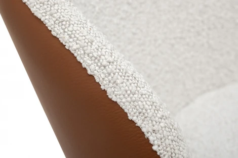 160KD-80070 Стул обеденный, экокожа кремовый/терракота 63*54*83см Garda Decor