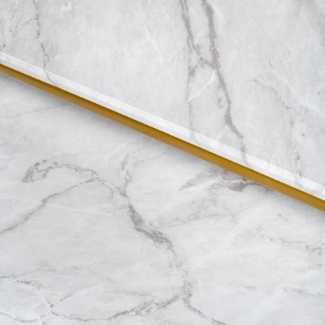 Стол журнальный МеталлАрт М002 белый мрамор/золото Mebelik 009486