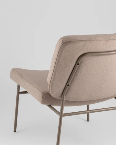 Кресло Stool Group Эбигейл велюр бежевый, каркас бежево-серый УТ000041982