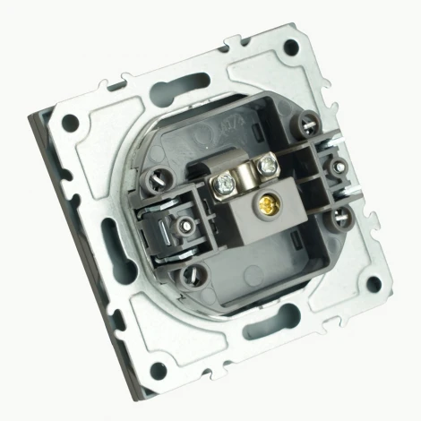 ТВ-розетка (платиново-серый, soft touch) Stekker Эмили 49953