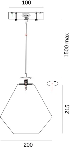 Подвесной светильник Fluorite Enigma FL1115-1P2 (220V, на проводе)