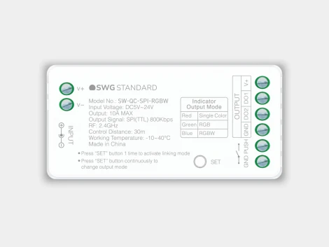 Контроллер универсальный SPI 3 в 1 MONO/RGB/RGBW SWG Quick Control SW-QC-SPI-RGBW