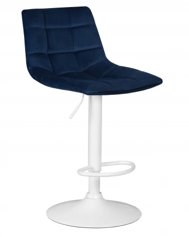 Набор 2 шт стул барный DOBRIN TAILOR WHITE (синий велюр (MJ9-117))