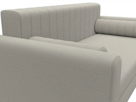 Диван прямой Лига-070 (ЛДСП,Брус,Фанера/Дерево/Рогожка/Бежевый) Лига Диванов 129645