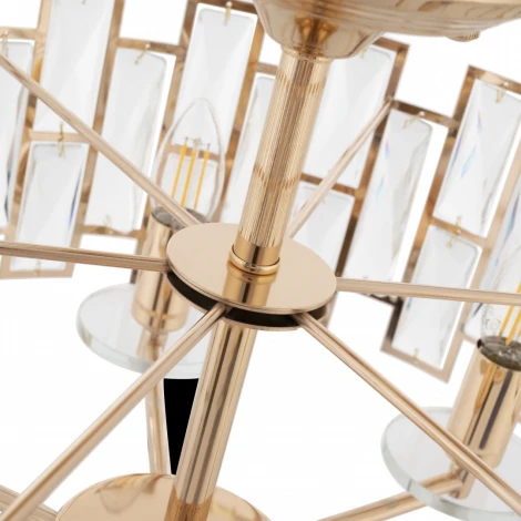 Потолочная люстра хрустальная на штанге Arte Milano Sorrento-4209 374209/6/80/470 GD (220V)