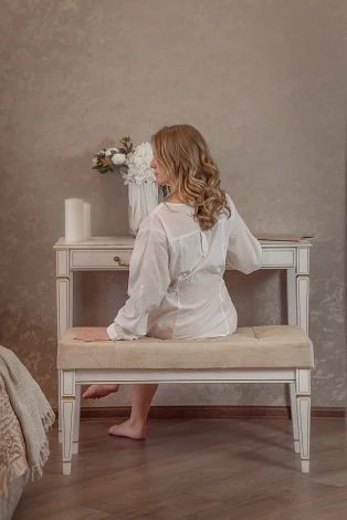 Консоль Васко В 91Н белый ясень/золото от фабрики Mebelik