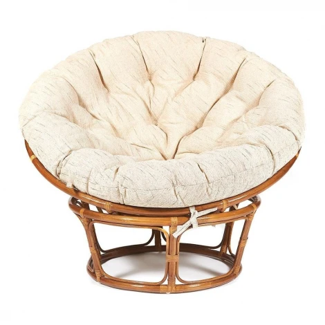 Кресло PAPASAN/ПАПАСАН 23/01 W /с подушкой/ диаметр подушки 129см, 115х101х104см, пекан орех, ткань старт Tetchair 10889