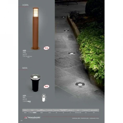 Встраиваемый светильник уличный Nowodvorski Mon 4454 (LED, 220V, IP67)