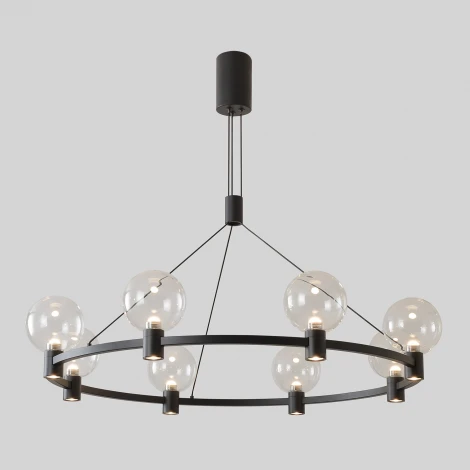 Подвесная люстра шарики Crystal Lux DUET SP56W LED BLACK