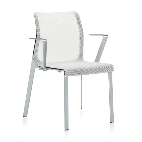 Кресло Pegus с подлокотниками белая сетка