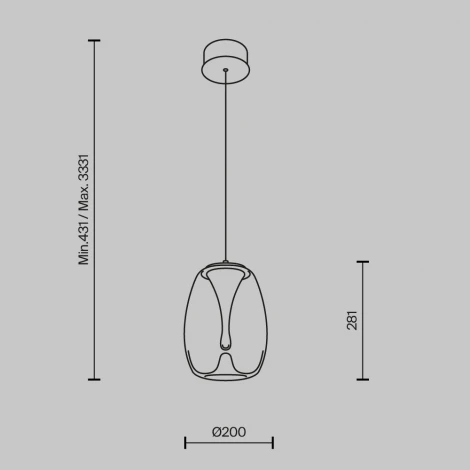 Подвесной светильник Maytoni Splash MOD282PL-L8G3K (LED, 220V, на проводе, круглые)