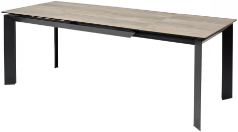 Обеденный стол M-City CREMONA 180 KL-61 Под дерево, итальянская керамика / черный каркас