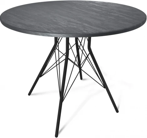 Стол Sheffilton SHT-TU2-1/ТТ 90 МДФ черный муар/каменный уголь