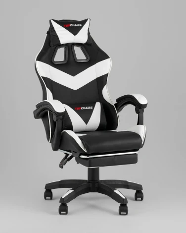 Кресло спортивное TopChairs MG-7019 черно-белый TopChairs УТ000042692