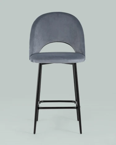 Стул полубарный Stool Group Меган велюр серый УТ000025283