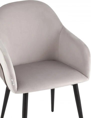 Стул Новел New велюр светло-серый с темно-серой спинкой Stool Group арт.УТ000039824