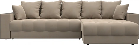 Диван угловой с декором и полкой Лига-050 НПБ Лига Диванов (Велюр) арт.128591