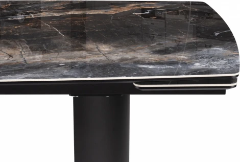 Керамический стол Woodville Маре 200(260)х100х77 neodom titanium lawa nero / черный арт.588045