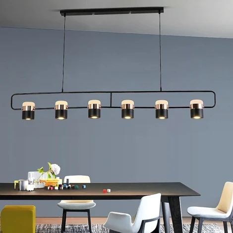 Подвесной светильник Wi-Fi Lightera Rudolf LE114L-6B SMART (LED, 220V, управление смартфоном, голосовое управление, умный дом - Алиса, Tuya Smart, Маруся, Smart Life, Экосистема Сбер, на проводе)