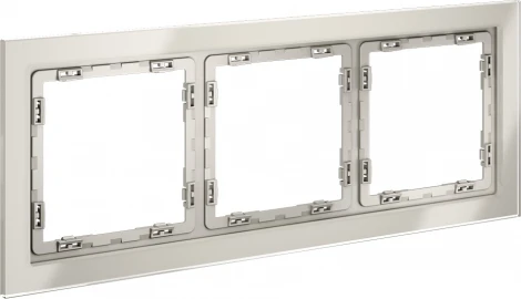 Рамка на 3 поста (кашемир, стекло) Voltum S70 VLS110303