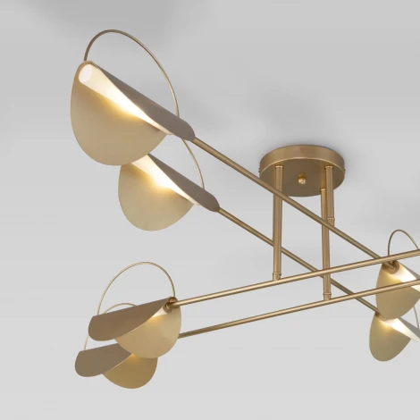 Потолочная люстра Wi-Fi на штанге Eurosvet Grazia 70148/8 (220V, управление смартфоном, голосовое управление, умный дом - Minimir Home, Алиса, Маруся, Салют)